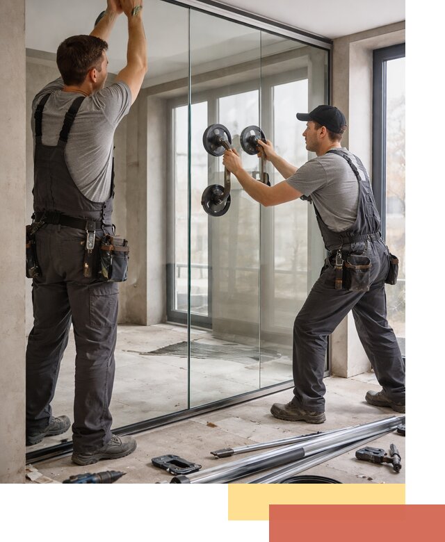 Цельностеклянные перегородки под ключ в Костомукше