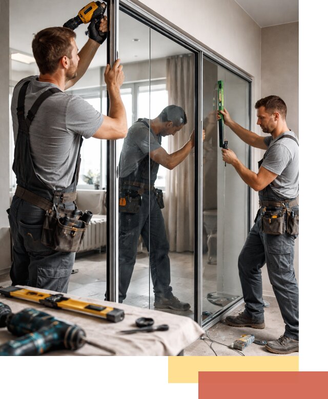 Каркасные стеклянные перегородки под ключ в Костомукше