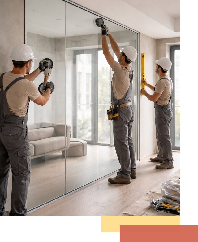 Перегородки из закаленного стекла в Костомукше для офисов и квартир