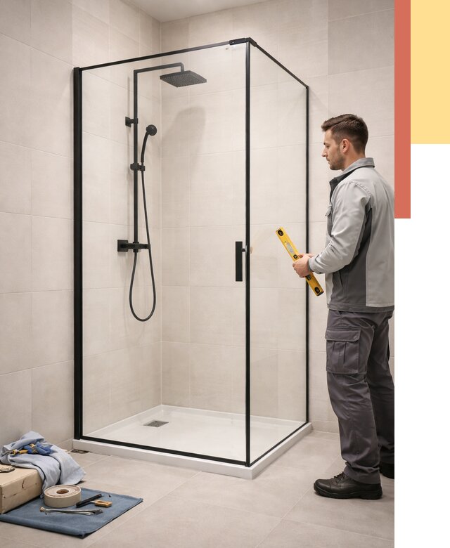 Стеклянные перегородки для душа в Костомукше от 12753 руб. | Монтаж под ключ — ОТДЕЛОЧНИК-Ктм