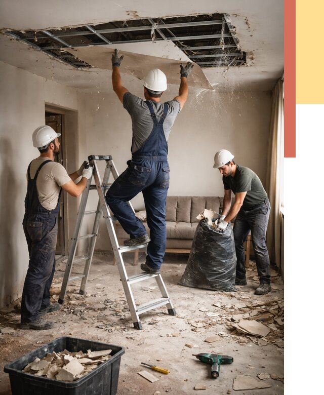 Демонтаж гипсокартонного потолка в Костомукше от 428 руб. за м2 — ОТДЕЛОЧНИК-Ктм