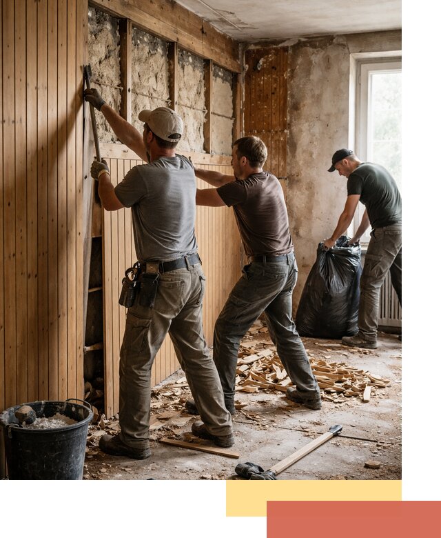 Демонтаж вагонки и вывоз материалов в Костомукше