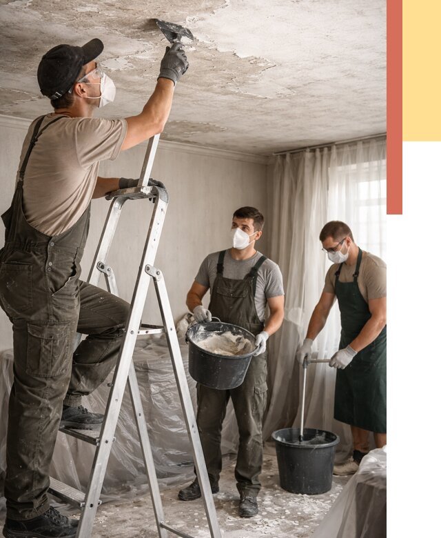 Удаление побелки с потолка в Костомукше от 2551 руб. быстро и недорого | ОТДЕЛОЧНИК-Ктм