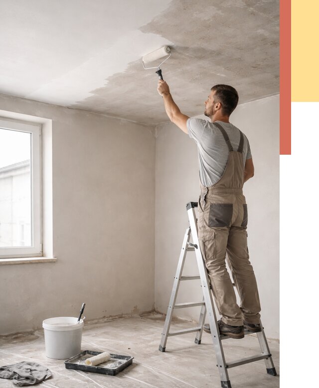 Грунтовка потолка в Костомукше от 2551 руб. — быстро и недорого | ОТДЕЛОЧНИК-Ктм