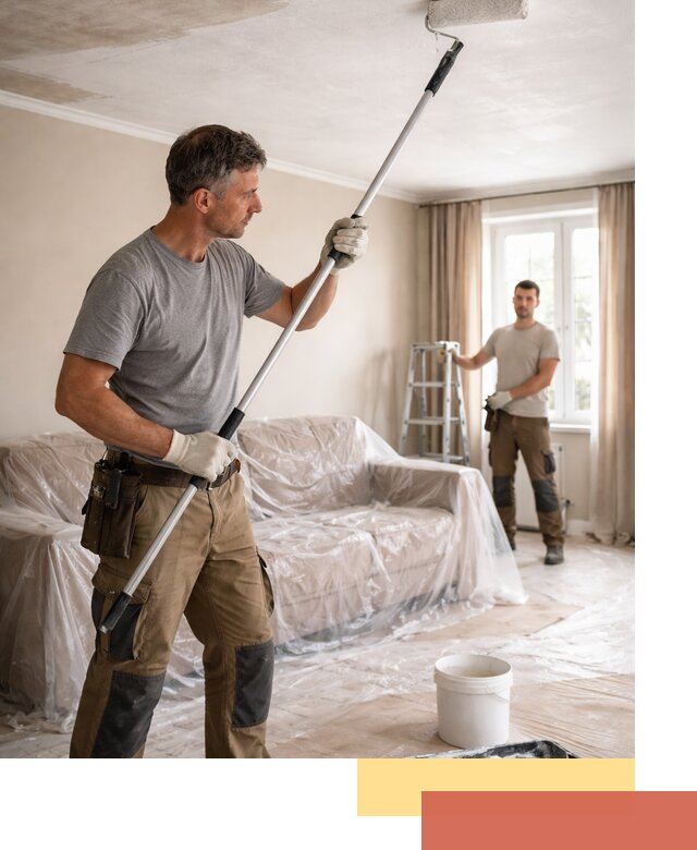 Грунтовка потолка в Костомукше — подготовка под покраску и отделку