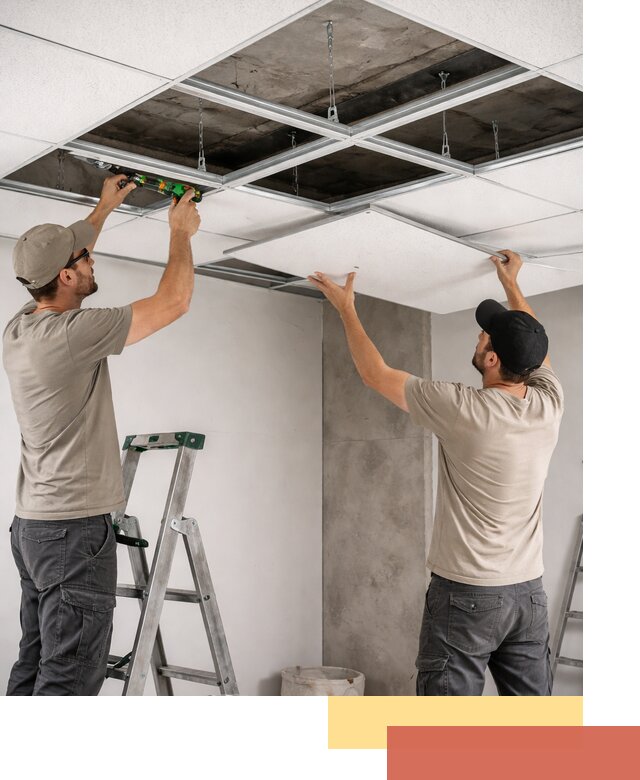 Монтаж потолка Армстронг под ключ в Костомукше