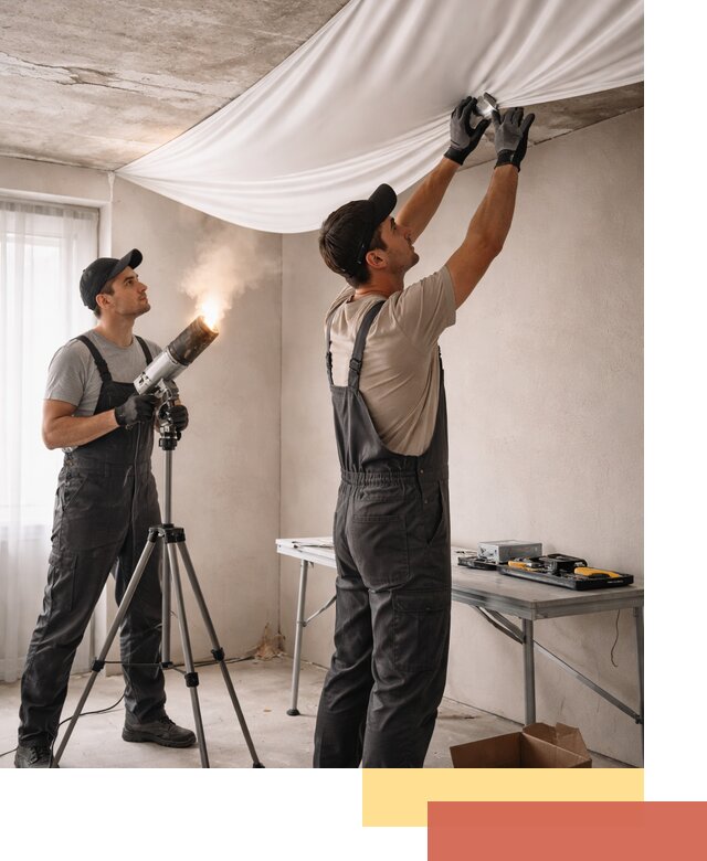 Установка натяжного потолка под ключ в Костомукше