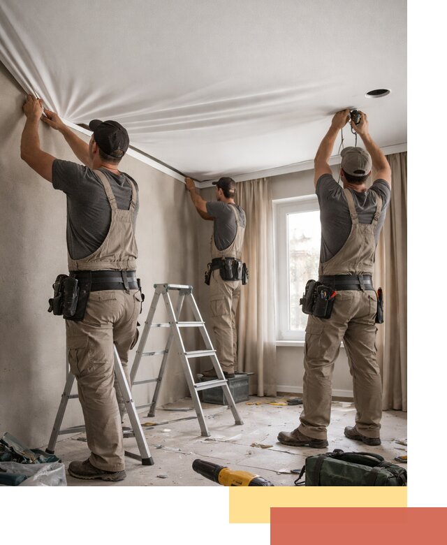 Монтаж матового натяжного потолка в Костомукше качественно и быстро