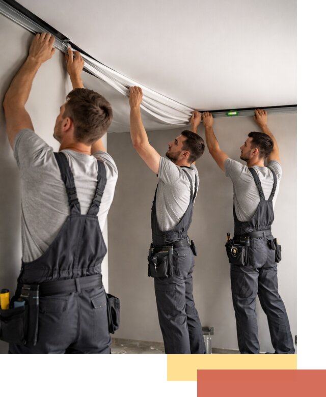 Теневые натяжные потолки в Костомукше: монтаж и отделка быстро и качественно