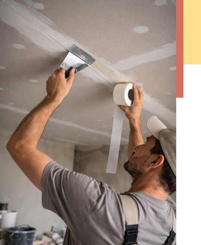 Обработка швов потолка ГКЛ в Костомукше от 7652 руб. под ключ | ОТДЕЛОЧНИК-Ктм