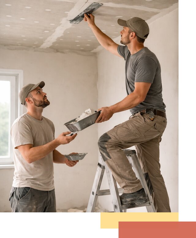 Шпаклевка потолка из гипсокартона в Костомукше качественно и быстро