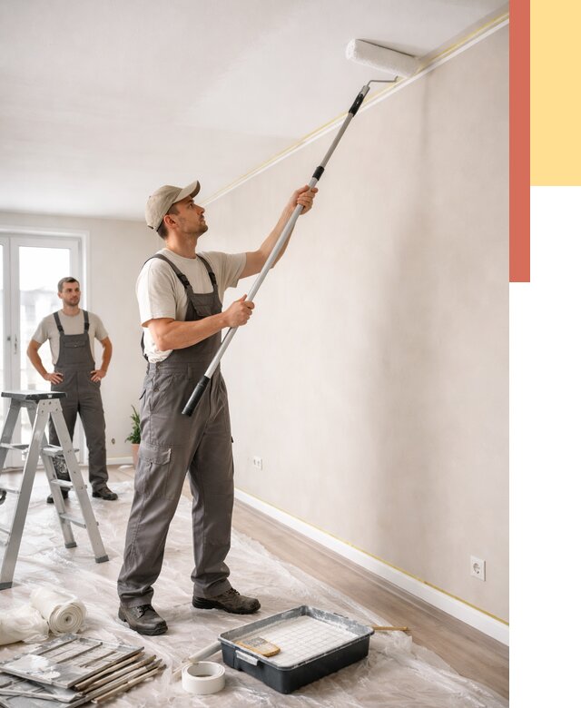 Покраска потолка из гипсокартона в Костомукше от 4591 руб./м2 — услуги под ключ | ОТДЕЛОЧНИК-Ктм