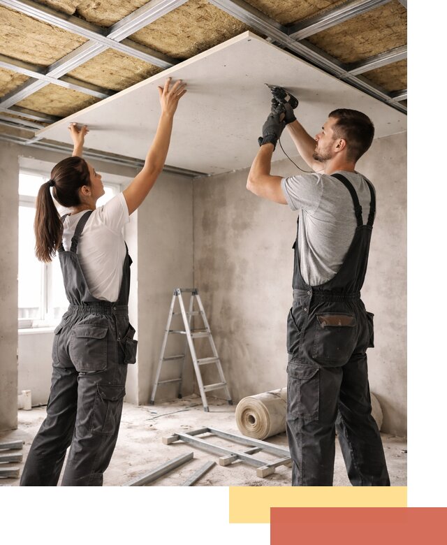 Звукоизоляция потолка из ГКЛ в Костомукше профессионально и надежно