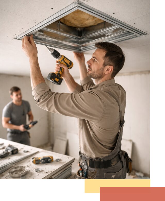 Монтаж люка в потолок из ГКЛ в Костомукше