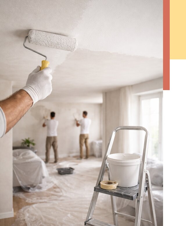 Покраска потолка акриловой краской в Костомукше от 2551 руб. | ОТДЕЛОЧНИК-Ктм