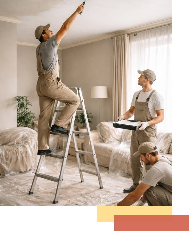 Покраска потолков акриловой краской в Костомукше качественно и быстро